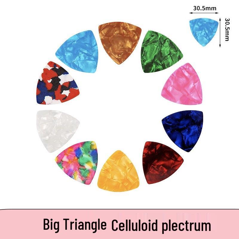 Heart & Triangle Celluloid Guitar Picks, 0.46mm to 1.2mm Standard