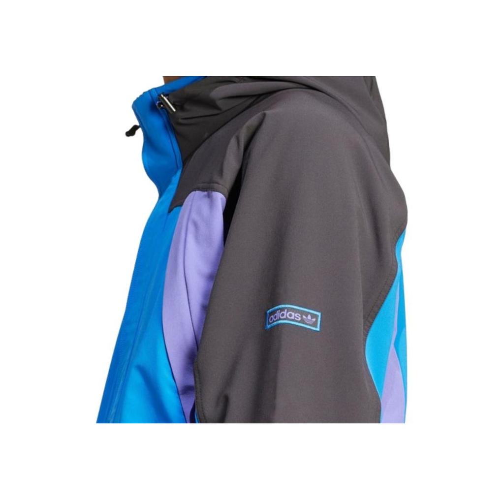 adidas Giacca Sportiva Anorak Colorblock Originale Vestibilità Larga Manica Lunga con Cappuccio Uomo Giacca Blu JF2854