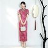 Short-sleeved mother, national style, new Chinese style, daily Suzhou long cheongsam, improved young 1011 new women's high sense