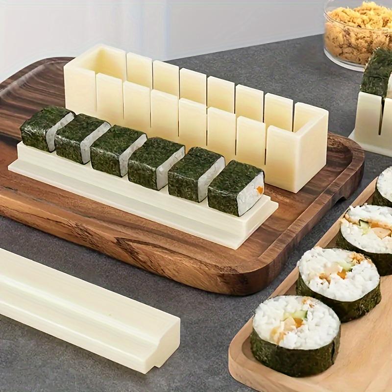 Sushi-Maker-Set, Kunststoffformen-Set, runde, quadratische und herzförmige Sushi-Rollen-Werkzeuge, Kuchenrollenform, DIY-Küchenwerkzeuge