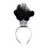 Luxurious Feathered Crown Headband With Rhinestones For Carnivals Parties And Special Occasion Women Costume Props