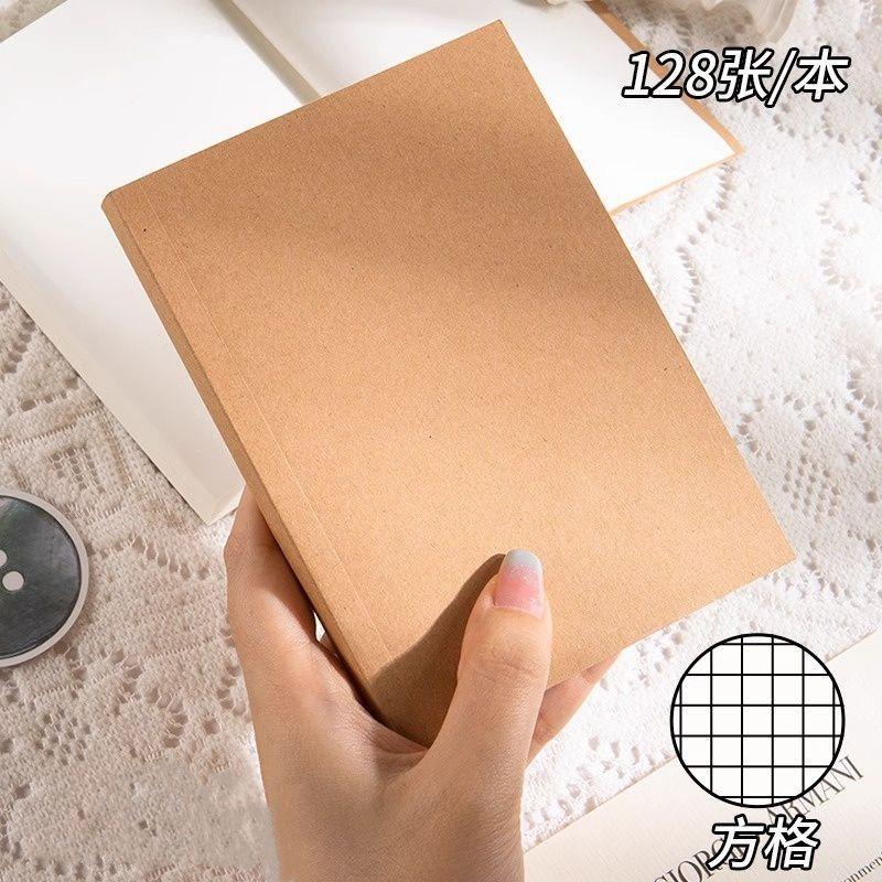 

A6 Pocket Notebook – 128 Sheets (256 Pages) – Lined, Blank/Grid Pages – Thickened Kraft Paper Cover – Compact Notepad A3