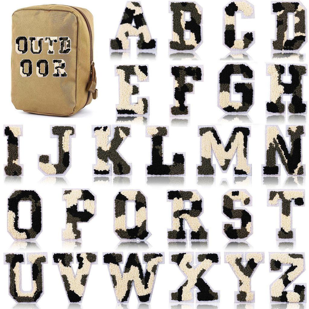 Xiao Tian Coloré 7cm Chenille A-Z Alphabet Patch en Tissu Brodé pour Sacs