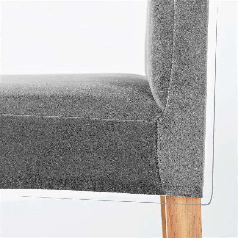 1pc Velvet Fabric Chair Cover Super Soft Chair Covers For Dining Room Luxurious Office Seat Cases Stretch For Banquet