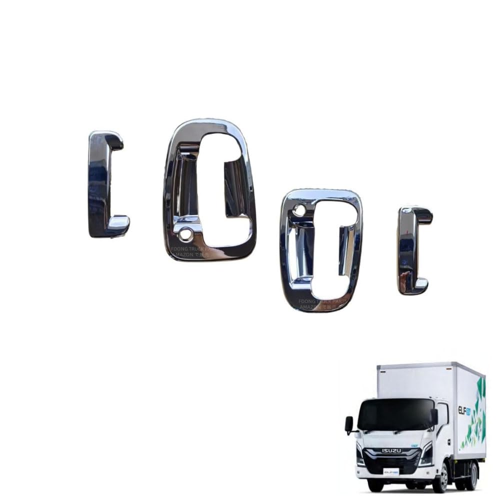 

Chrome Door Handle Covers of for Isuzu 23 Elf and Truck GZ (Set 2) (7th Generation, R5.3 later), Accessories, Exterior, [Used]