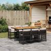 VidaXL 7-Piece Garden Dining Set with Cushions, Table and Folding Back Chairs, Outdoor Patio Furniture 3210915