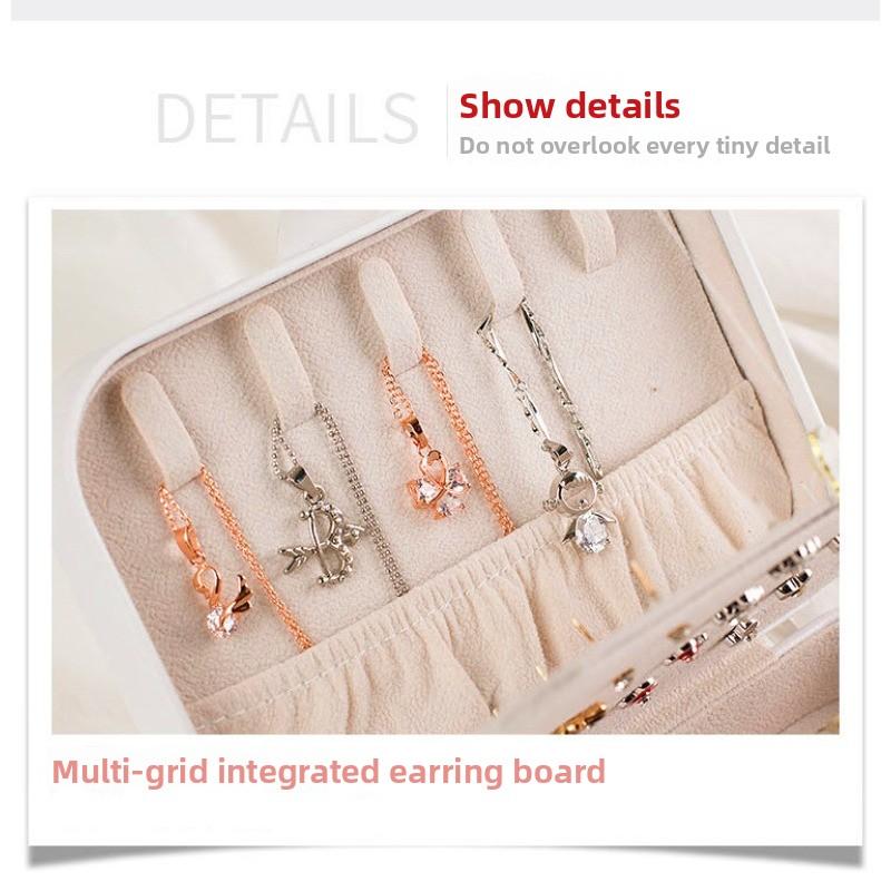 Double-layer bracelet portable storage jewelry box earrings ring jewelry box display box packaging box