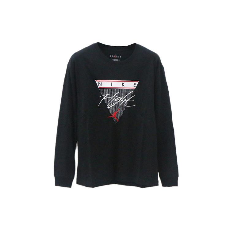 Air Jordan Label Casual Sports Long Sleeves T-Shirt Men s Black CZ1216-010 L