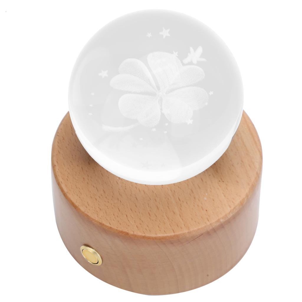LED Crystal Ball Music Box for Bluetooth Birthday Festivals Gifts Desktop Ornament