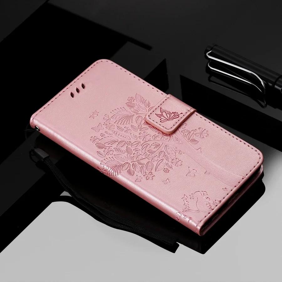 Wallet Tree Embossing Flip Leather Case For Samsung Galaxy A07 A15 A16 A17 A35 A36 A55 A56 S25 Edge S24 S23 S22 S21 Ultra S20 FE