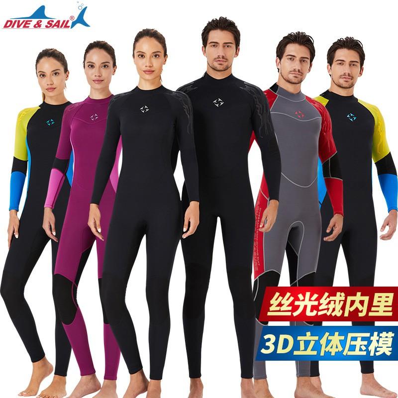 3mm Neoprene Wetsuit Women Men Full Body Warm Suit Snorkeling Surfing Swimming Winter Fall