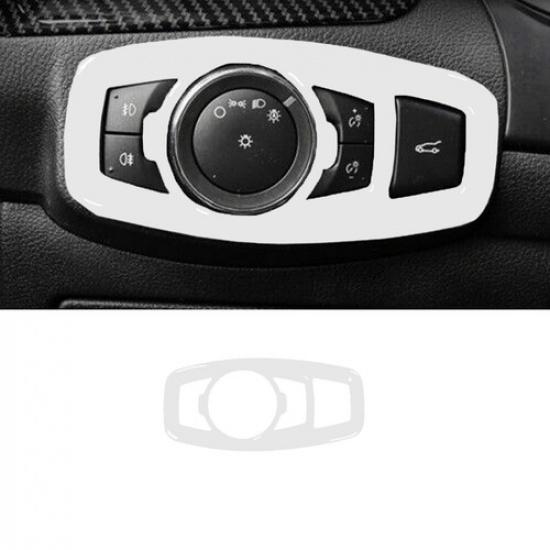 Car Headlight Switch Control Frame Cover 1* For Ford Edge 2015- Bright White