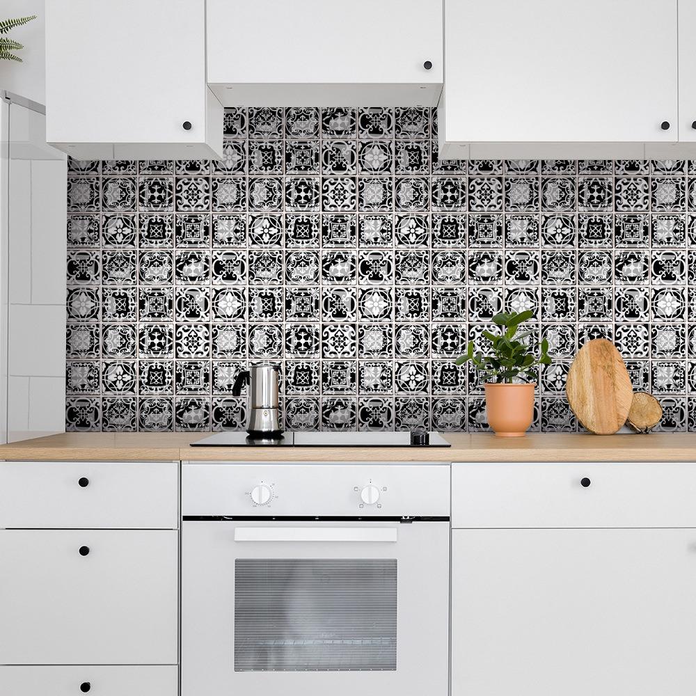 10pcs Self Adhesive Self Adhesive Wallpaper Waterproof Wall Decals  Kitchen