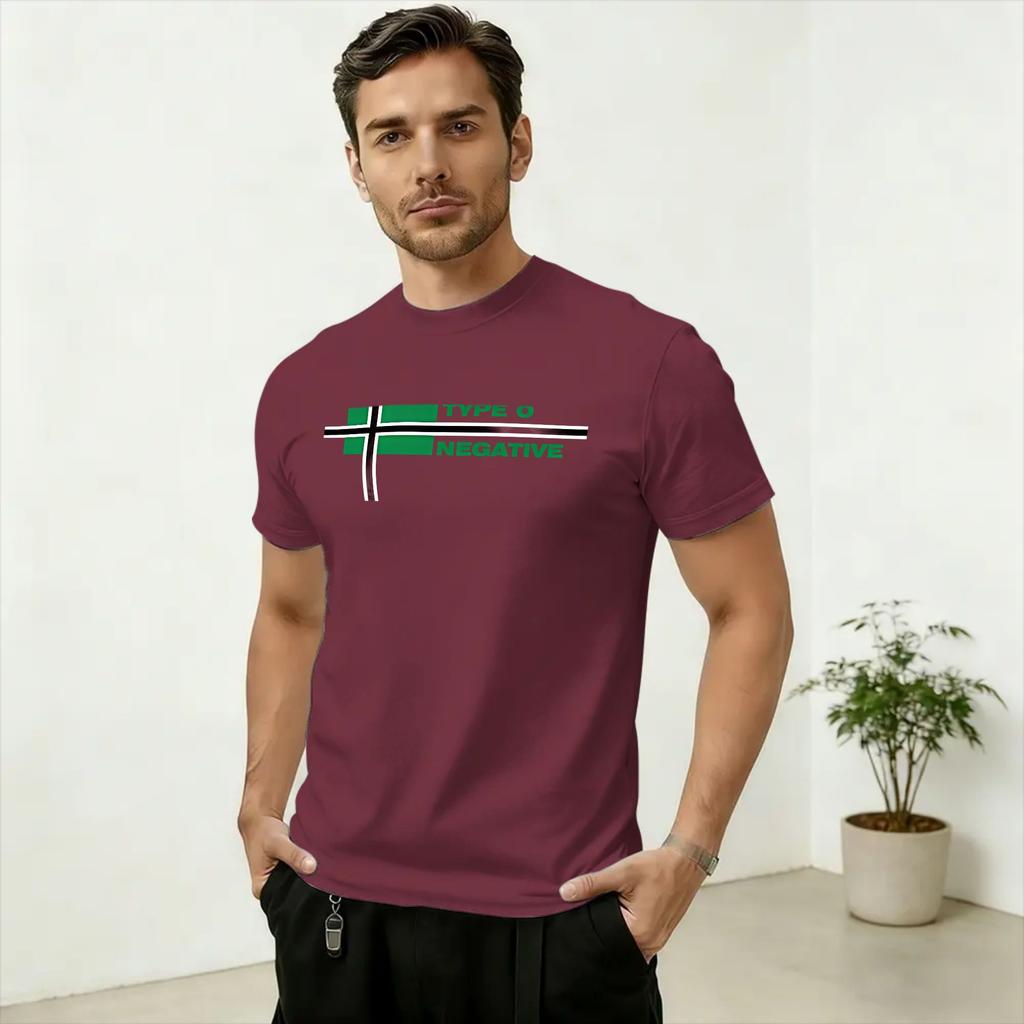 Typ O Negative T-Shirts für Unisex 100% Baumwolle Vintage T-Shirts O-Ausschnitt T-Shirt Kurzarm Kleidung Party