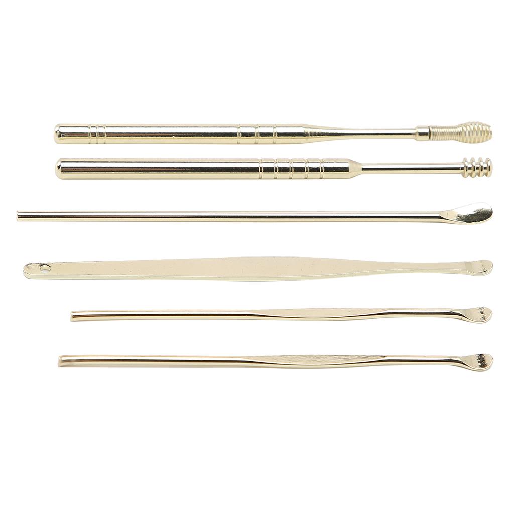 Portable Earwax Removal Cleaner Set U Shape Ear Spoon Spiral Ear Wax Cleaner Tools SetYellow