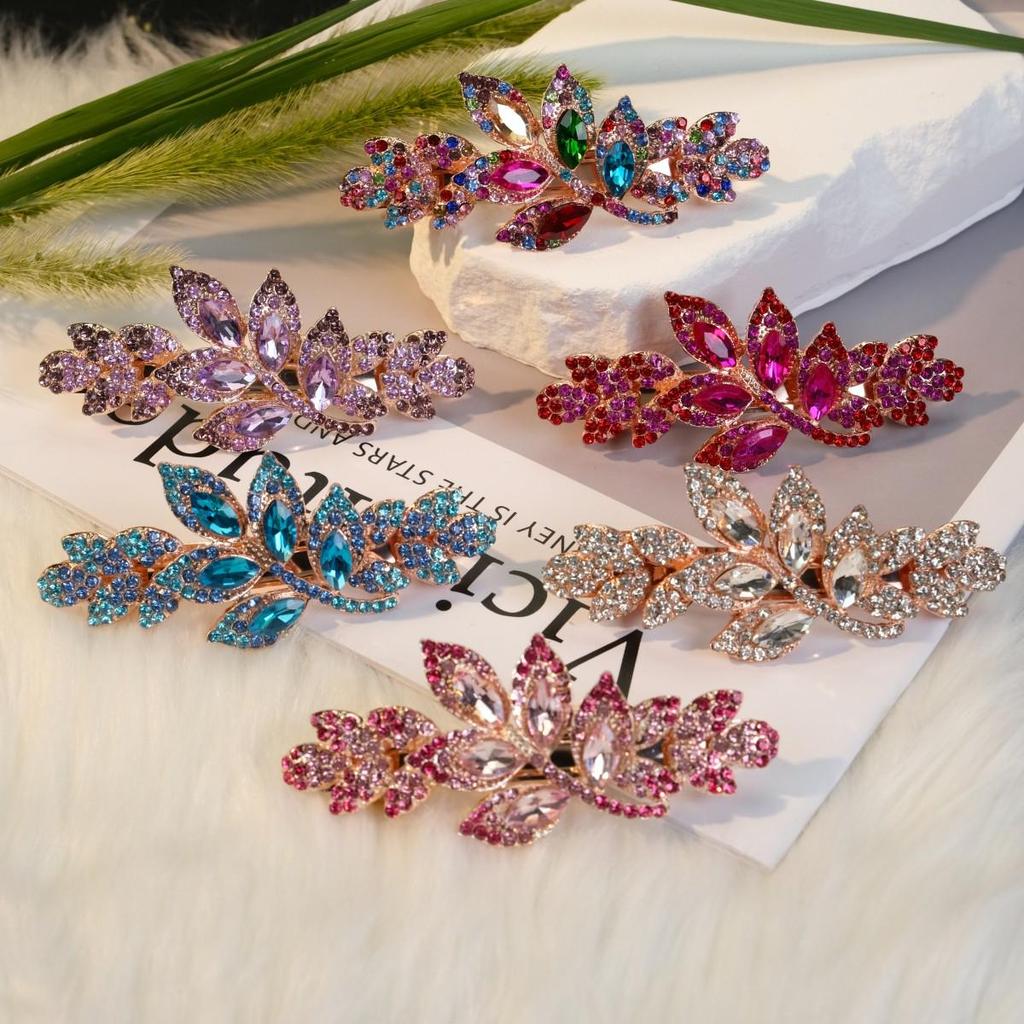 Koreanischer Kristall-Frühlingshaarclip: Elegantes, vielseitiges Damen-Pferdeschwanz-Accessoire