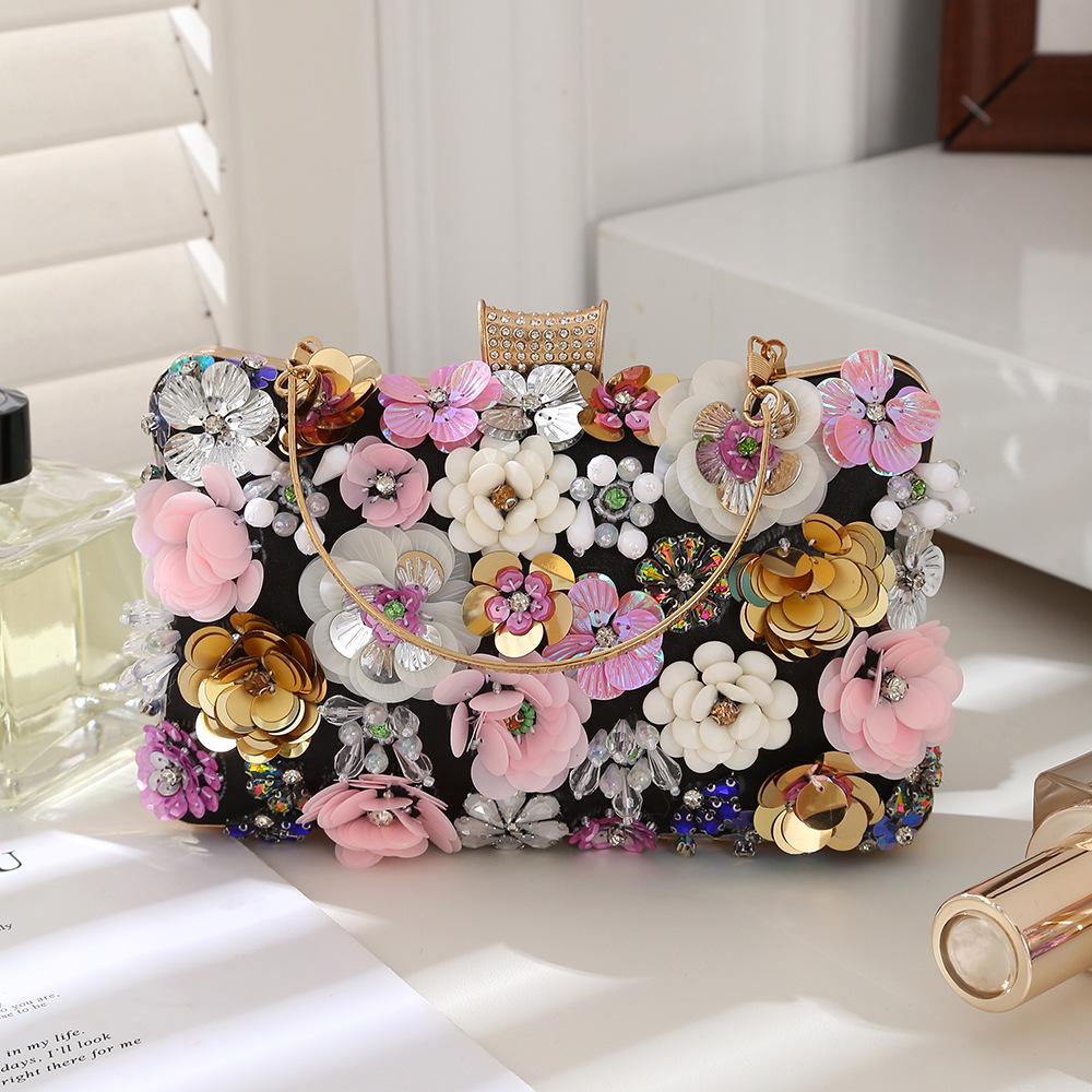 Elegant Floral Evening Bag for Brides and Special Occasions