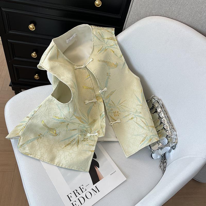 Jacquard Brocade Vest Women 2025 Early Spring New Fashion Sense Vest Top