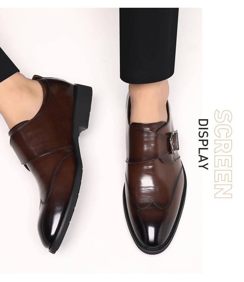 Pohodlné gentlemanské stylové obchodní formální špičaté mokasíny boty boty Oxford z pravé kůže nové pánské svatební oxfordky