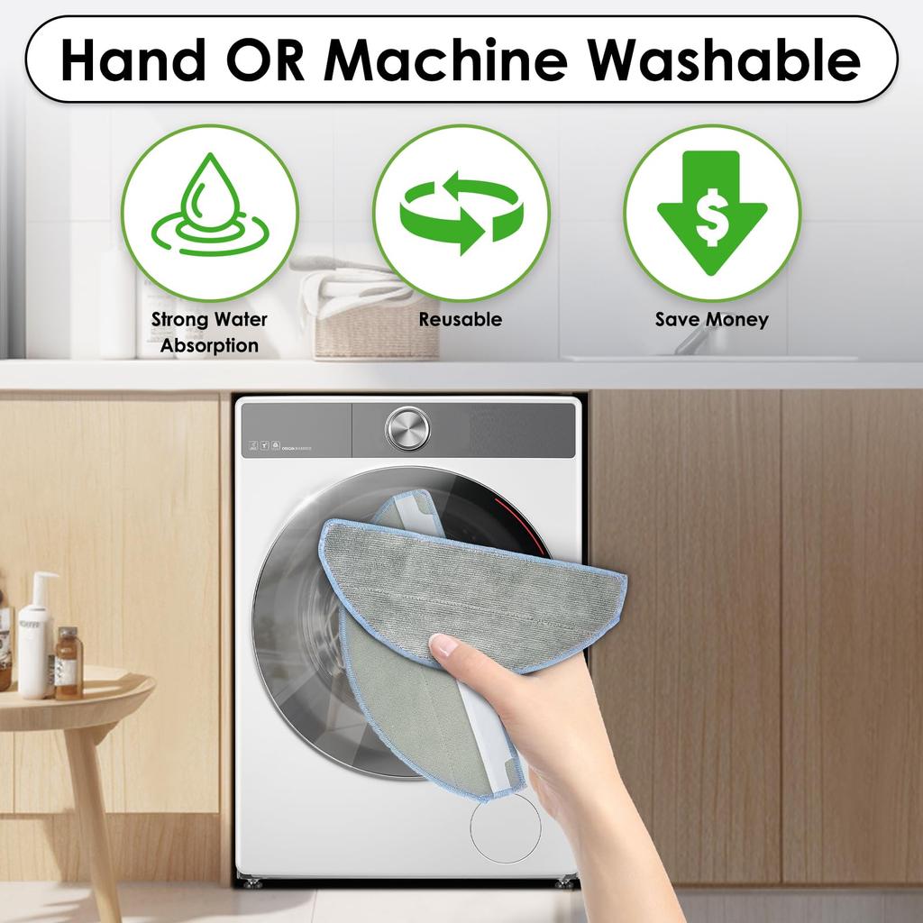 Mop Pads for Roomba Combo Essential iRobot Roomba Vacuum 2 Roomba Robot Vacuum Mop iRobot Roomba 105 iRobot Roomba Vac Robot and Mop Cloths (3-Pack)