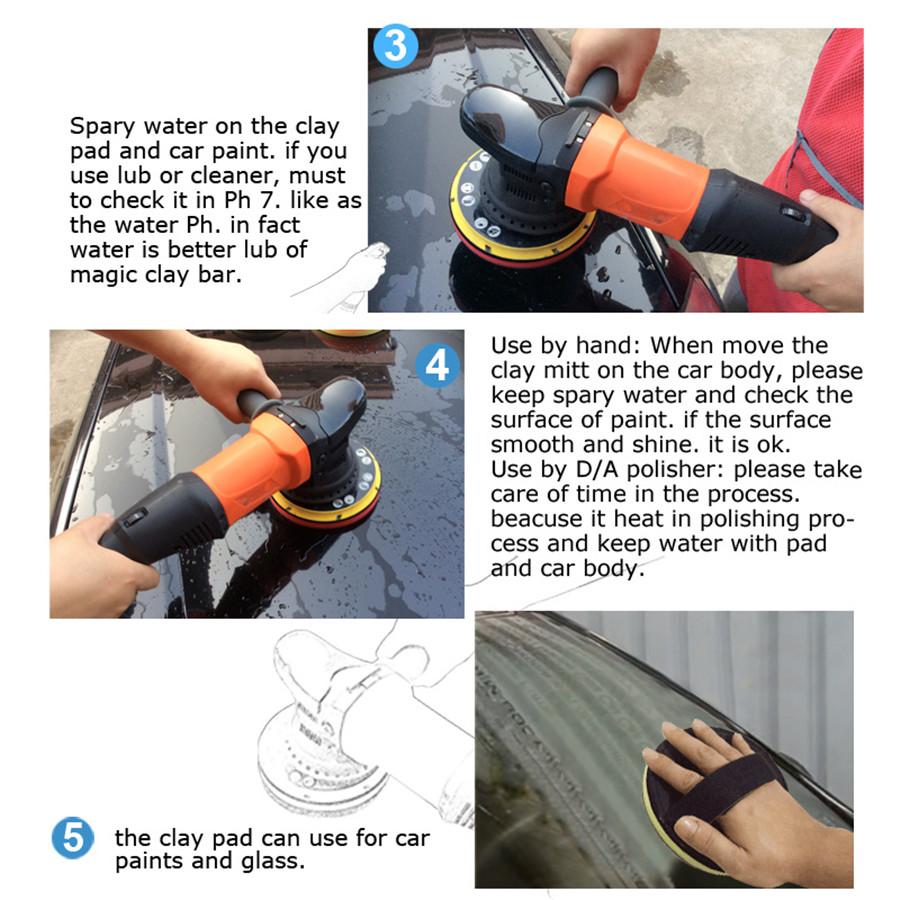 1Pcs 6" Clay Bar Polish Disc Sponge Pad Auto Car Wash Detailing Cleaning Wax Pad