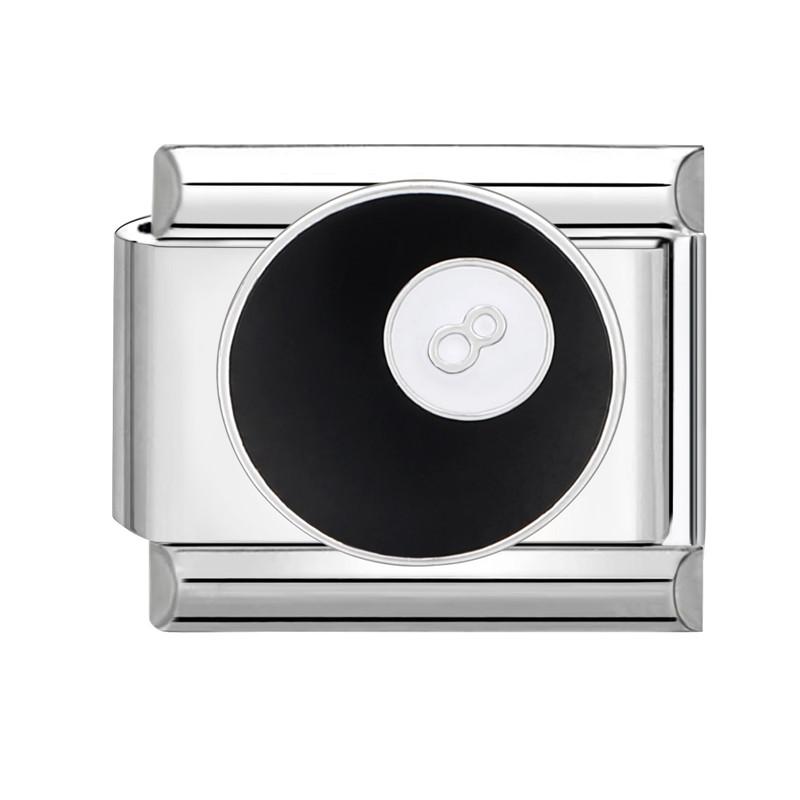 Negru Nr.8 Minge Ochi de Pisică Tai Chi Fluture Inimă Zale Charm Italian Se Potrivește Brățară 9mm Oțel Inoxidabil Femei DIY Făcând Cadouri