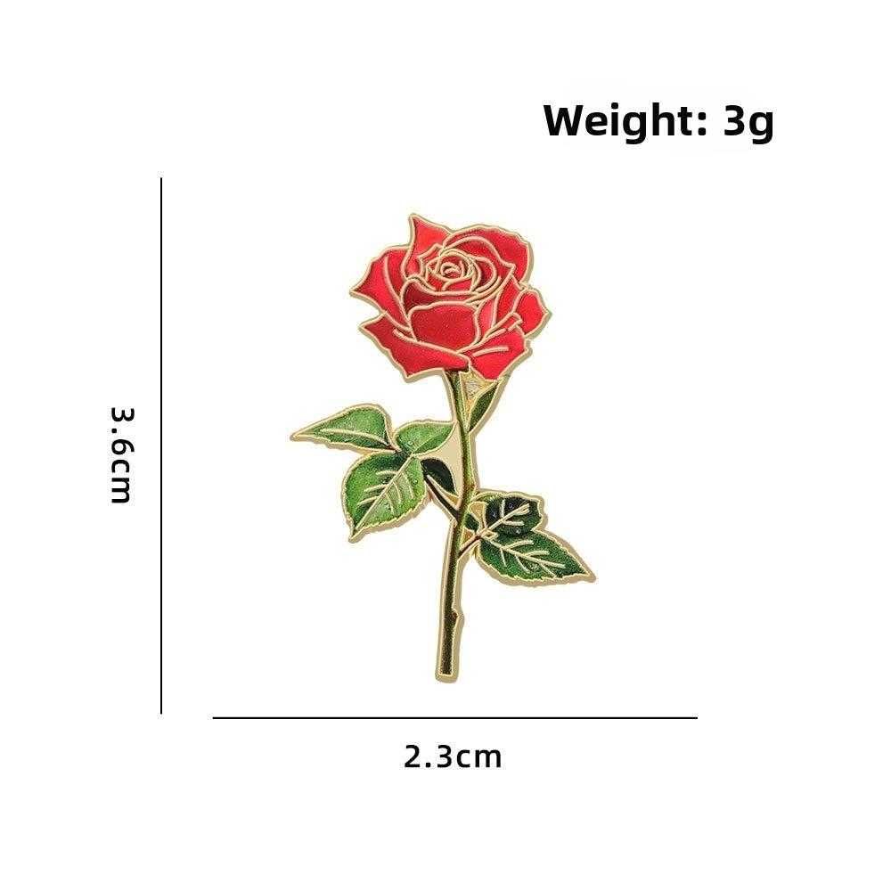 Botanical Design Enamel Flower Pins Assorted Colors Lapel Brooches Flower Brooches Birthday Gift