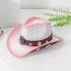 Rongmei European and American New Summer Hardtop Western Cowboy Hat Outdoor Travel Panama Straw Hat Top Hat
