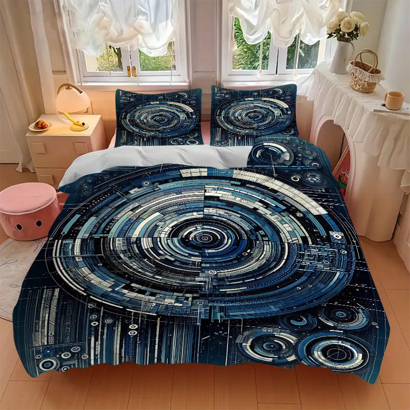 3pcs Cybernetic Circuits Bedding Set, Includes 1 Comforter + 2 Pillowcases, Without Pillow Inserts, Soft Comfortable, Lightweight Breathable088