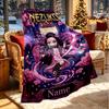 Individuelle Personalisierte Demon Slayer Druckdecke, Heimdekoration, Schlafzimmer, Sofa, Camping, Couch, Geschenke für Geburtstag Weihnachten