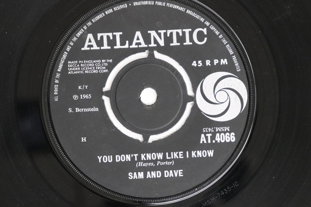 7inch Record SAM & DAVE - You Don't Know Like I Know AT4066 ATLANTIC 1966 UK Soul/Funk Used