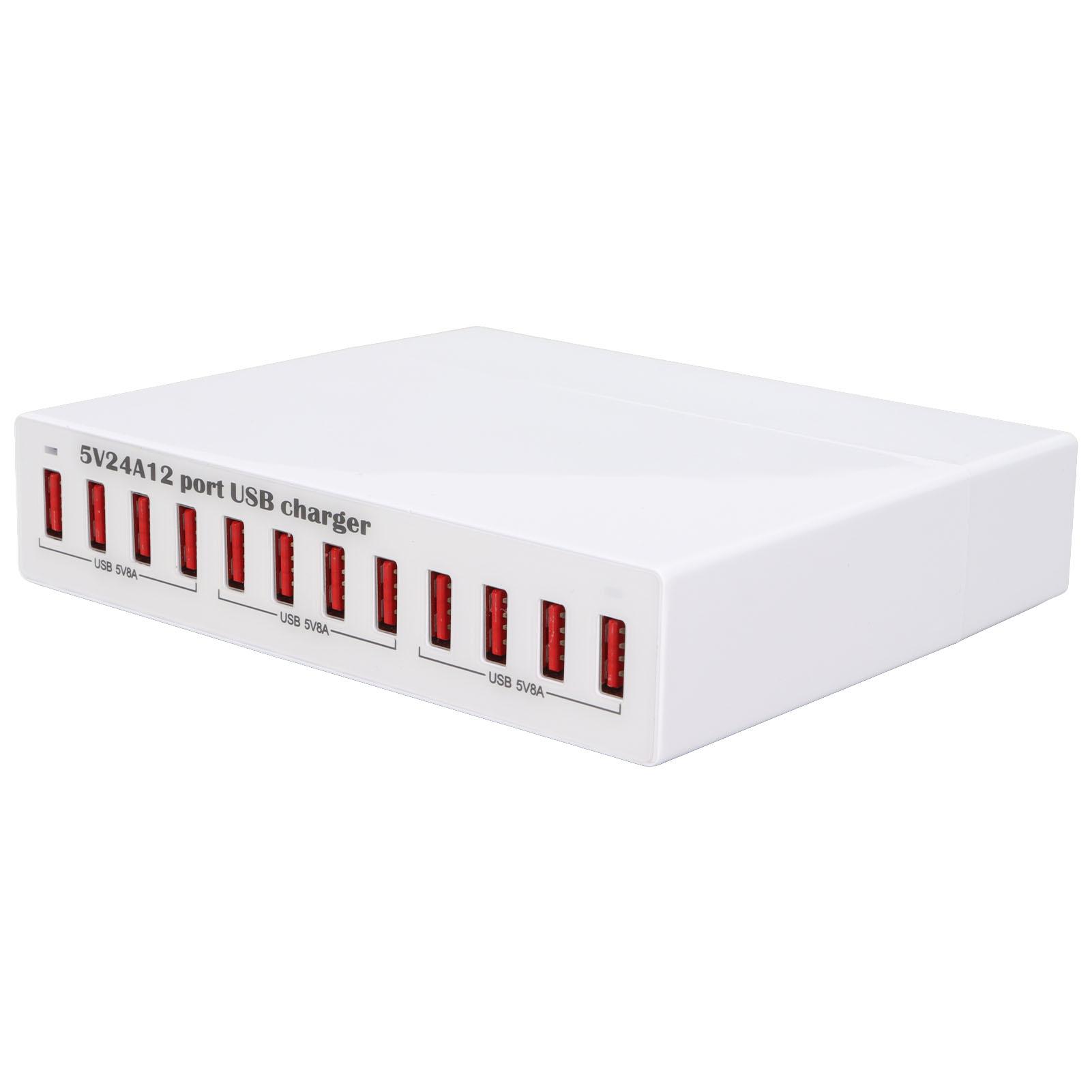 

USB зарядная станция 12 портов интеллектуальный шунт светодиодный индикатор автоматическое распознавание USB US Plug