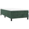 3144306 vidaXL Lit à sommier tapissier avec matelas Vert foncé 90x190 cm