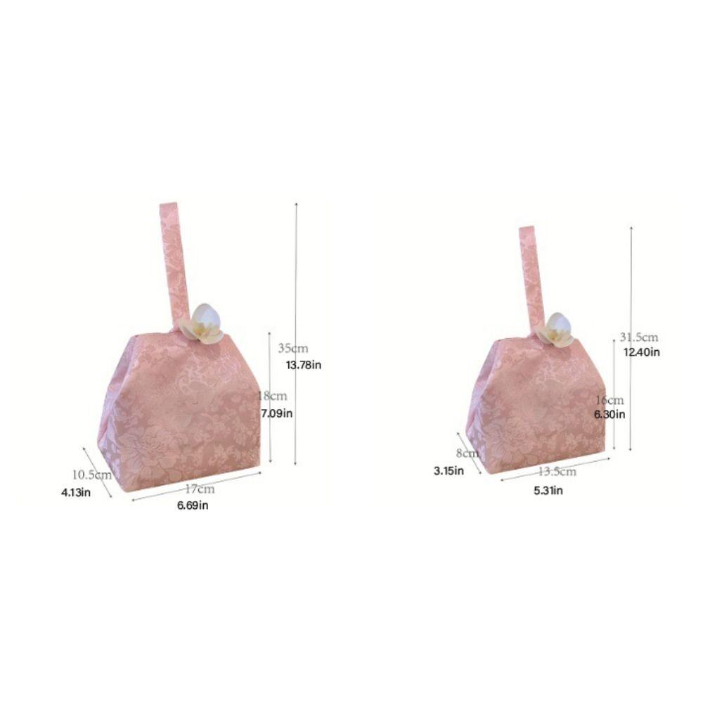 Cloth Hanfu Flower Knot Wrist Bag Orchid Flower Pendant Small Purse Bag  Shopping