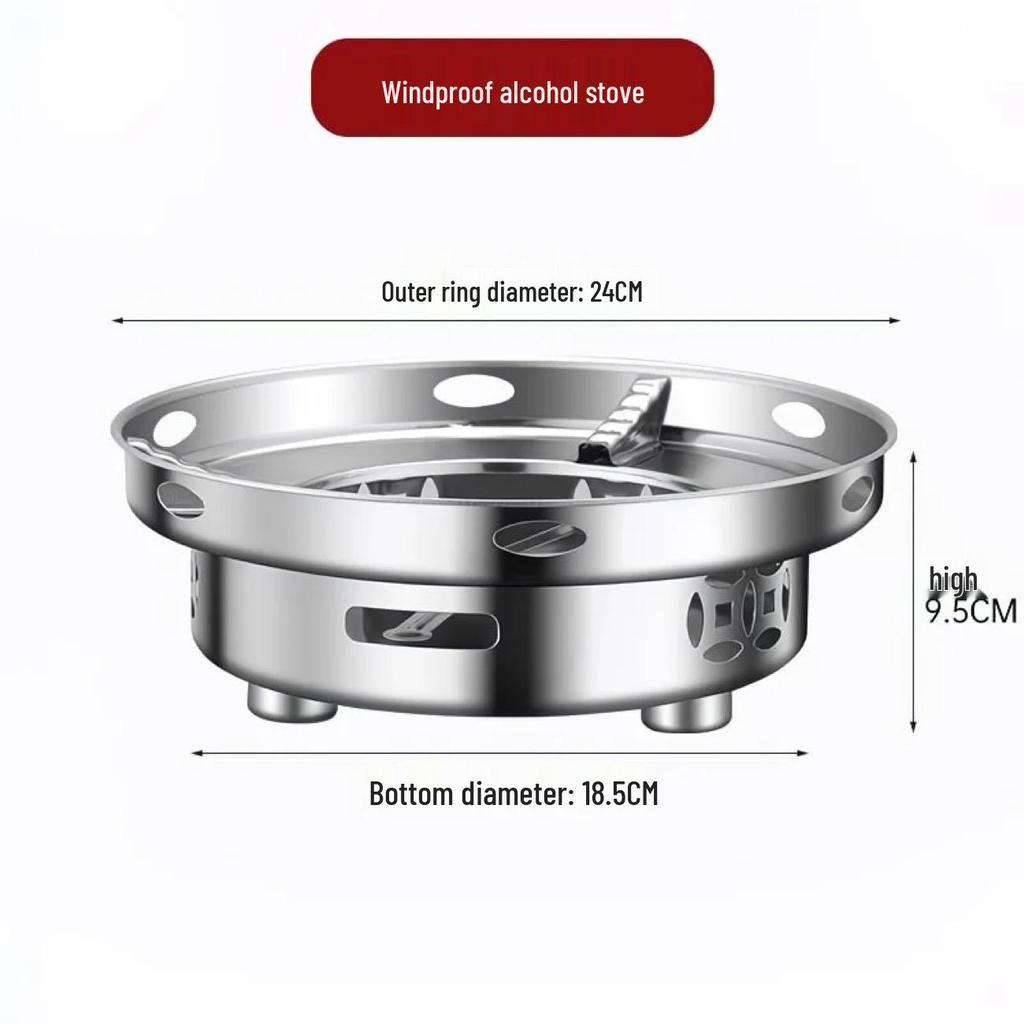 Extra dicker Edelstahl-Rundboden-Wok mit zwei Griffen und Hot-Pot-Herdbecken
