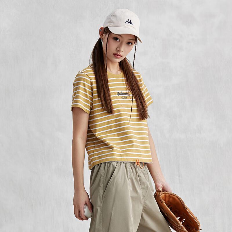 Kappa Women s Striped Color-block Short Sleeve T-Shirt S