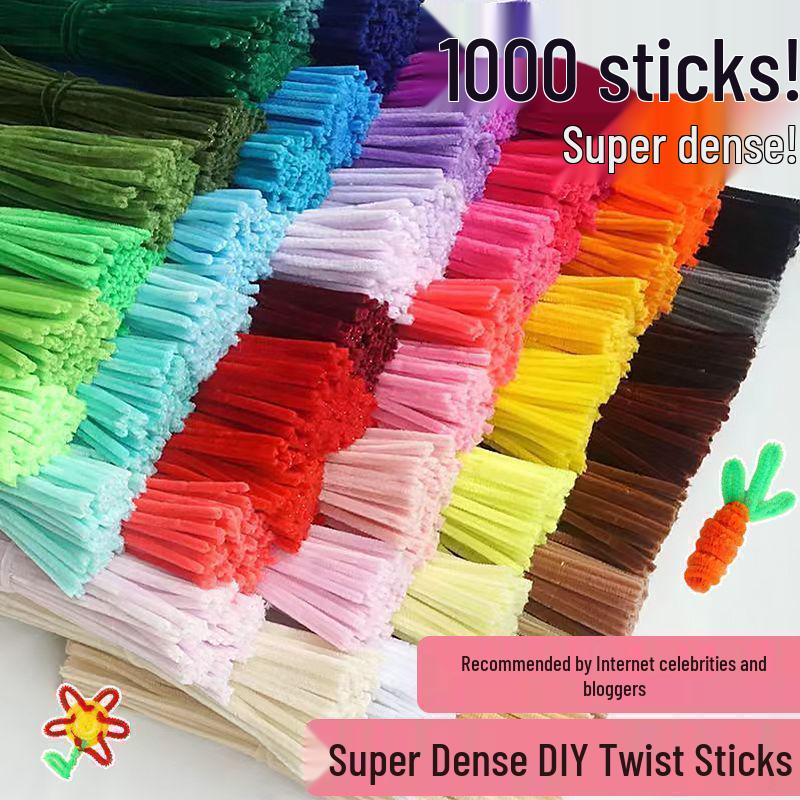 Colorful Macaron Chenille Stem DIY Kit: Creative, Handmade, for Kindergarten Craft Projects