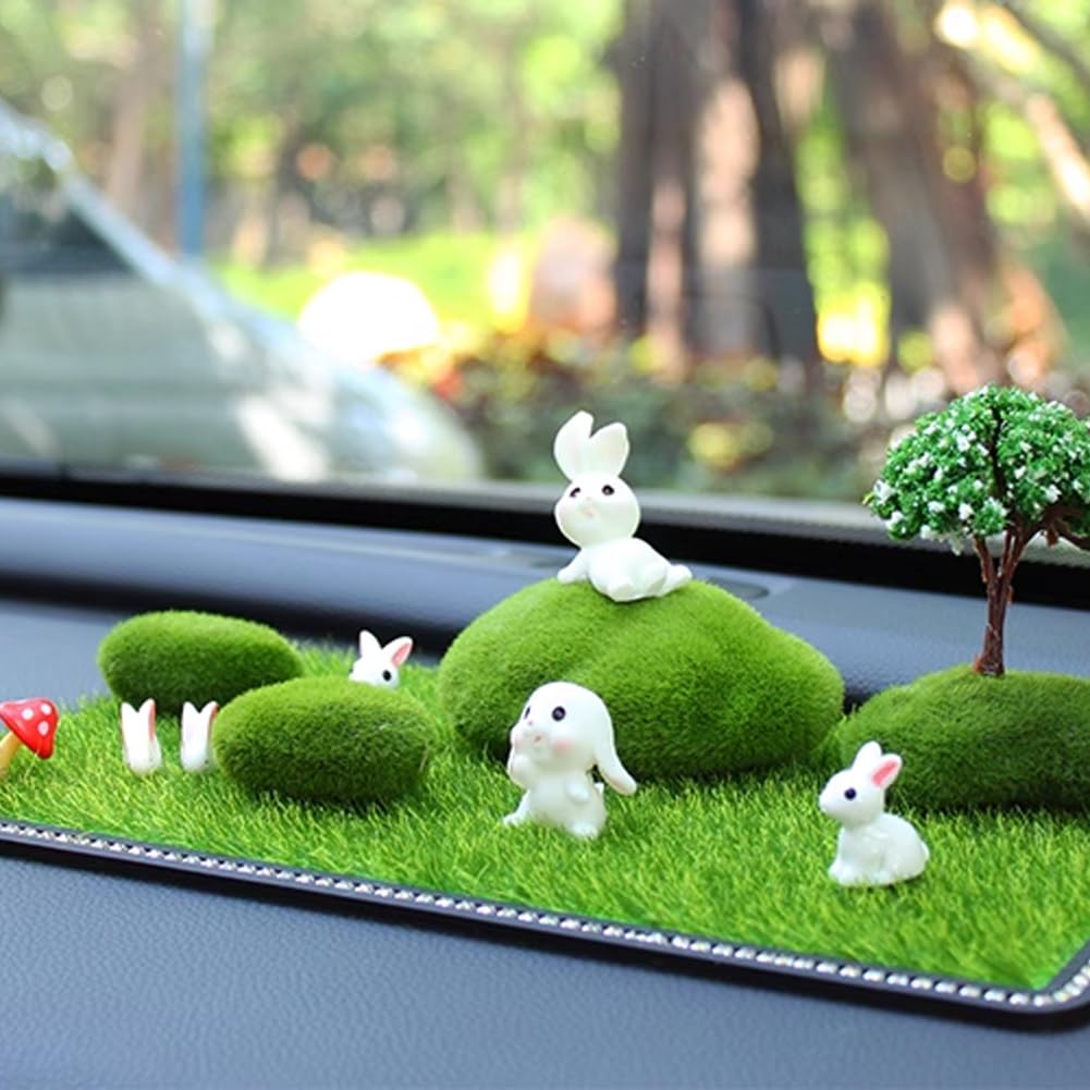 EHERDM Cute Animal Car Dashboard Decoration Aesthetic Funny Cartoon Boho Car Accessories Interior Hippie