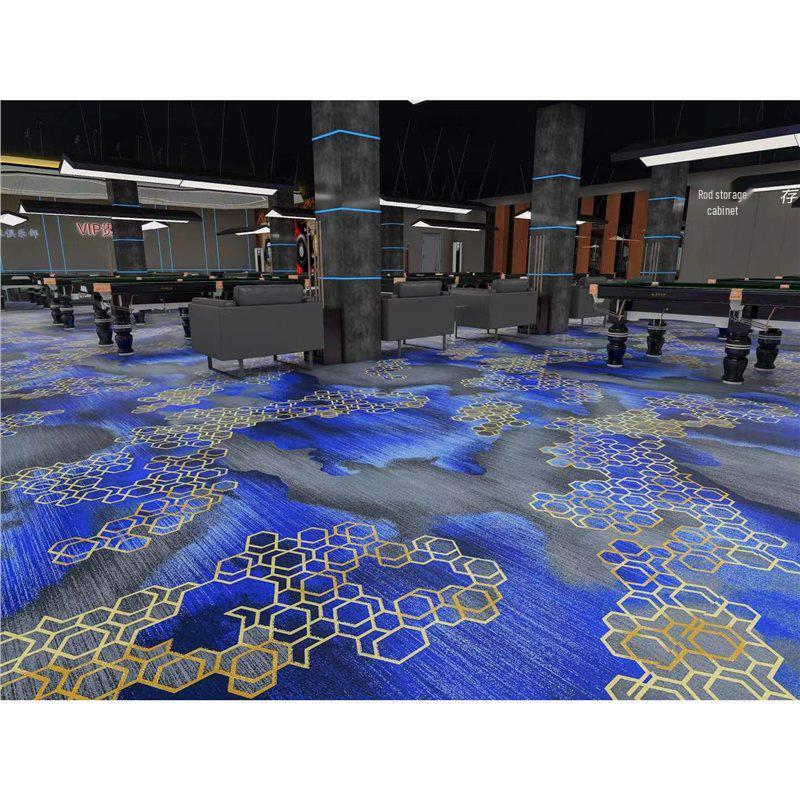 Luxuriöser feuerfester Nylon-Teppich für Billardhallen in Hotels - Teppich mit großflächigem Druck