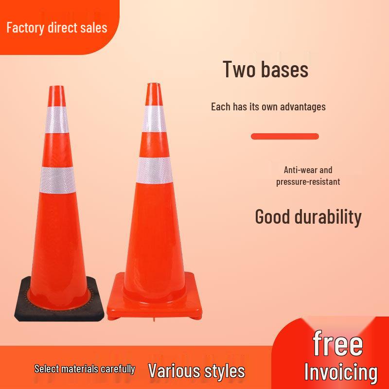 Reflective Red PVC Traffic Cone - Road Safety Warning Barrier