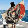 Japanese Ukiyo-e Whale Beach Towel Large Beach Towel Super Absorbent Suitable for Beach Pool Camping Summer Gift for Friends