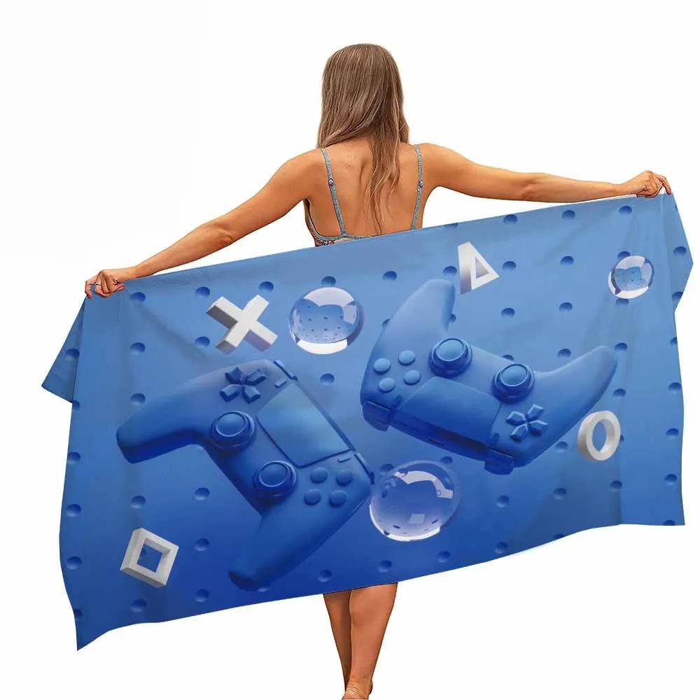 Game Handle Microfiber Beach Towel Portable Quick Fast Dry Sand Outdoor Travel Swim Blanket Thin Home Decoration Boys Girls Gift