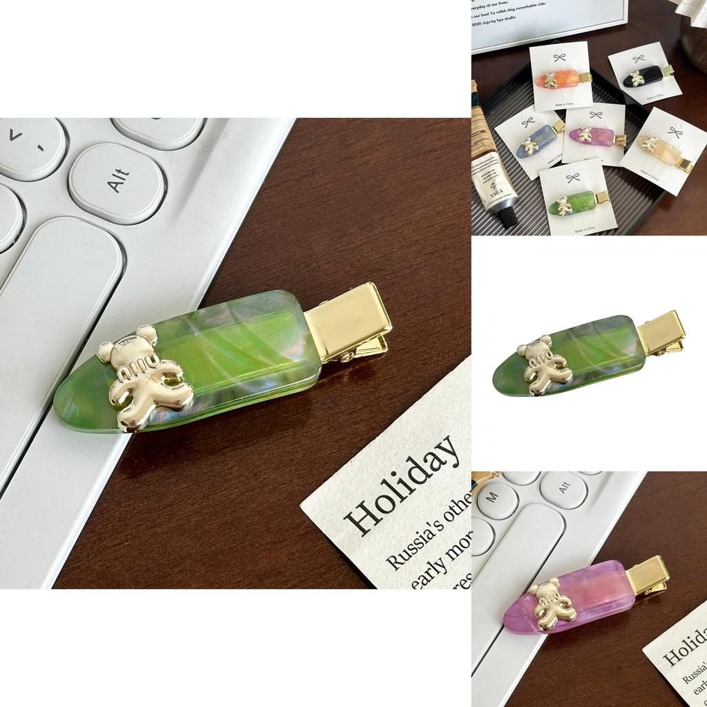 Eye-catching Bear Design Hair Clips Made From High-quality Acetate For Fashionable Women