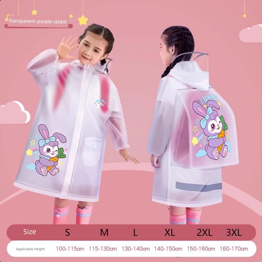 Children's Raincoat for Boys and Girls, Special for Primary School Students, 2025 New Model, Rainproof with Backpack Space, Boys' Rain Poncho
