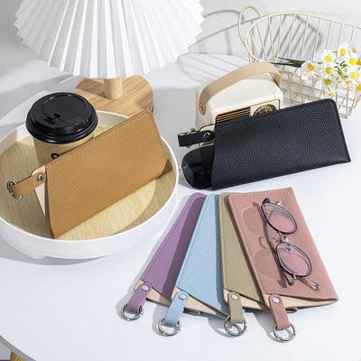 Nouveau Sac à Lunettes Ultra-fin Sensation Portable, Housse de Protection à Suspendre pour Lunettes, Sac de Rangement pour Lunettes de Soleil pour Femmes
