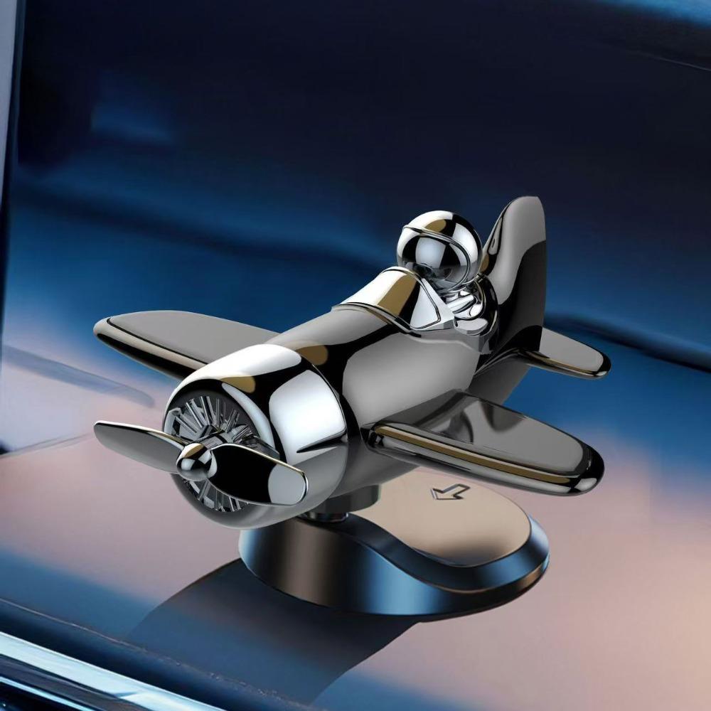 Silent Rotating Airplane Solar Powered Car Interior Decoration Cool Car Dashboard Ornament Gifts