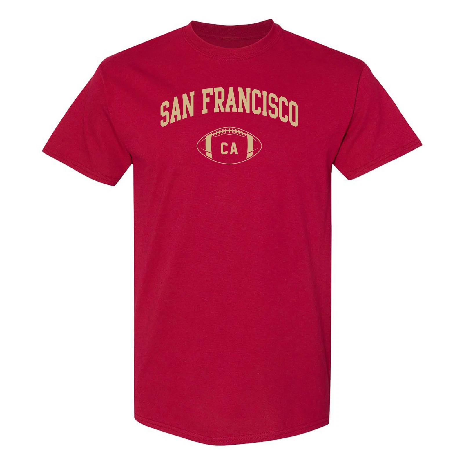 San Francisco Classic Football Arch - Sports Athletics T Shirt - Cardinal L