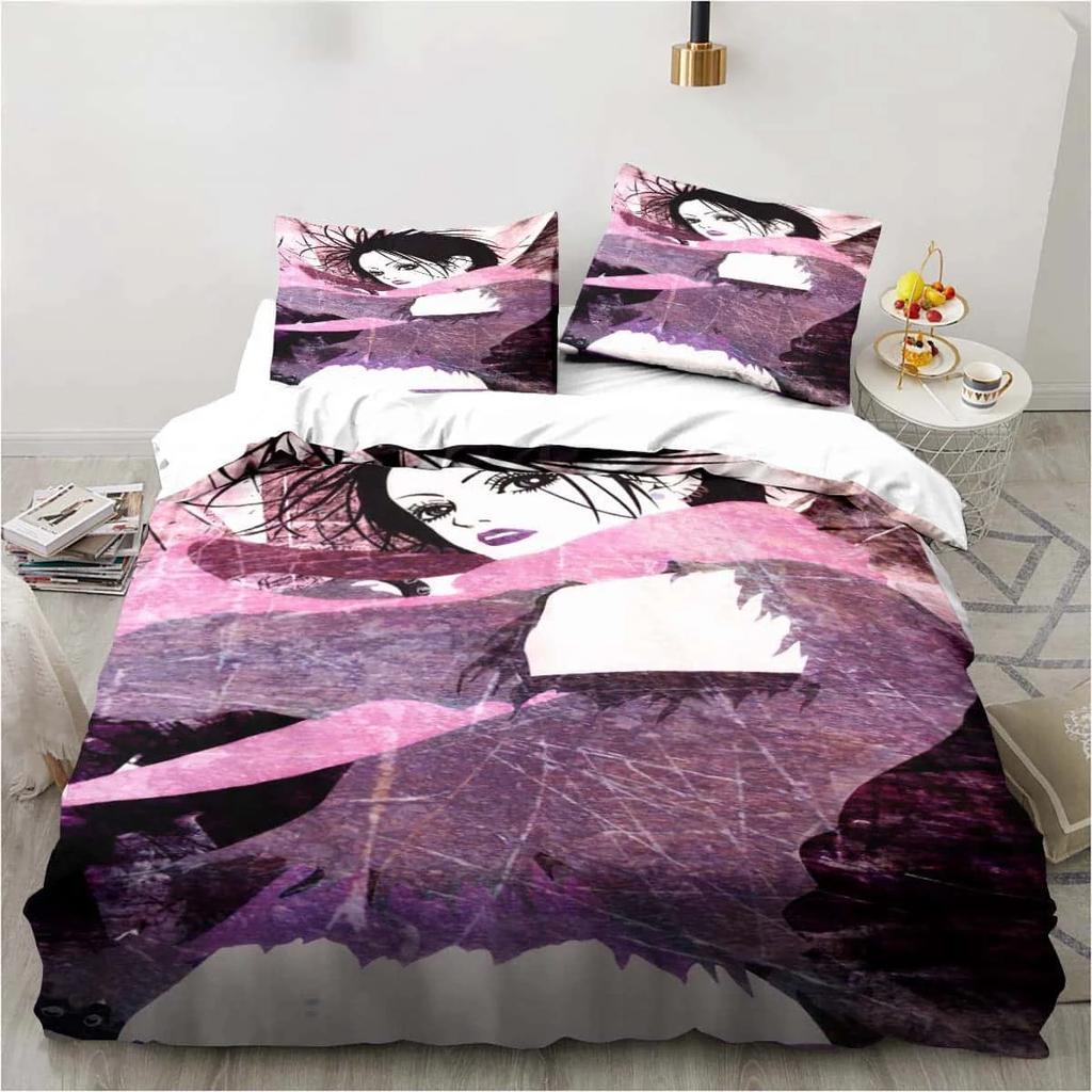 Anime NANA Manga Bedding Set 3D Printed Single Twin Full Queen King Size Bed Set Adult Kid Bedroom Duvet Cover Sets
