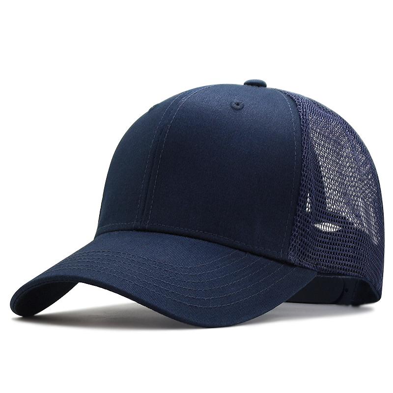 High Quality Oversize Mesh Sun Caps Women Hard Cotton Sport Hat Curved Peak Snapback Hats Big Head Men Large Baseball Cap