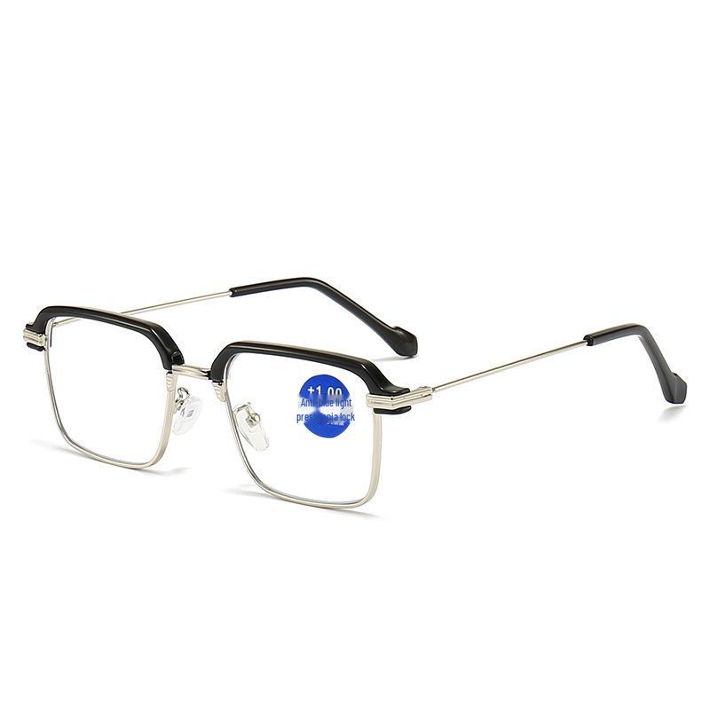 Men's HD Photochromic Anti-Blue Light Metal Reading Glasses - Fashionable and Classic Design